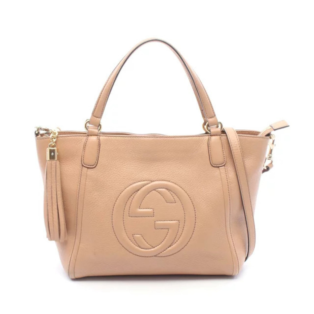 Gucci Soho Interlocking G Handbag Leather Pink